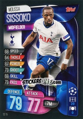 Sticker Moussa Sissoko - UEFA Champions League 2019-2020. Match Attax. Germany n. TOT15 - Topps