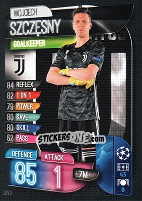 Sticker Wojciech Szczesny - UEFA Champions League 2019-2020. Match Attax. Germany n. JUV2 - Topps