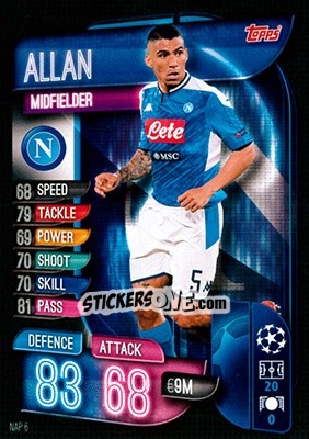 Sticker Allan - UEFA Champions League 2019-2020. Match Attax. Germany n. NAP6 - Topps