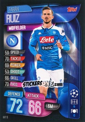 Sticker Fabián Ruiz - UEFA Champions League 2019-2020. Match Attax. Germany - Topps