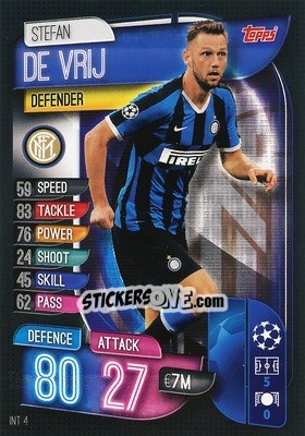 Sticker Stefan de Vrij - UEFA Champions League 2019-2020. Match Attax. Germany - Topps