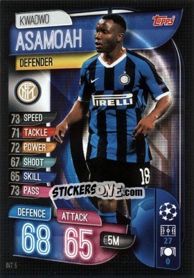 Sticker Kwadwo Asamoah - UEFA Champions League 2019-2020. Match Attax. Germany n. INT5 - Topps