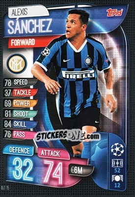 Sticker Alexis Sánchez - UEFA Champions League 2019-2020. Match Attax. Germany n. INT15 - Topps