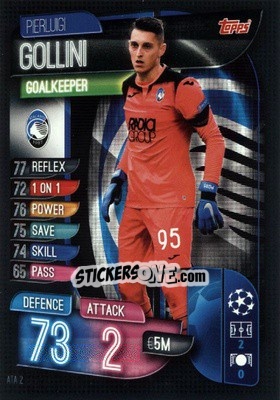 Sticker Pierluigi Gollini - UEFA Champions League 2019-2020. Match Attax. Germany n. ATA2 - Topps
