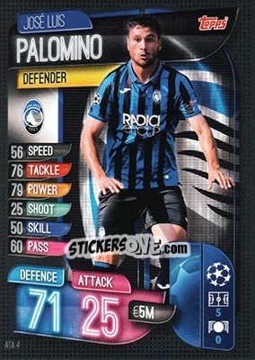 Sticker José Luis Palomino - UEFA Champions League 2019-2020. Match Attax. Germany n. ATA4 - Topps