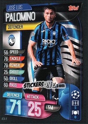 Sticker José Luis Palomino - UEFA Champions League 2019-2020. Match Attax. Germany - Topps