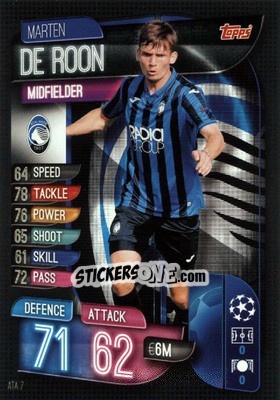 Sticker Marten de Roon - UEFA Champions League 2019-2020. Match Attax. Germany n. ATA7 - Topps