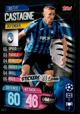 Cromo Timothy Catagne - UEFA Champions League 2019-2020. Match Attax. Germany - Topps