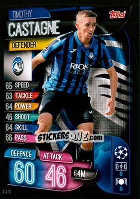 Sticker Timothy Catagne - UEFA Champions League 2019-2020. Match Attax. Germany n. ATA13 - Topps