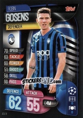 Sticker Robin Gosens - UEFA Champions League 2019-2020. Match Attax. Germany n. ATA14 - Topps