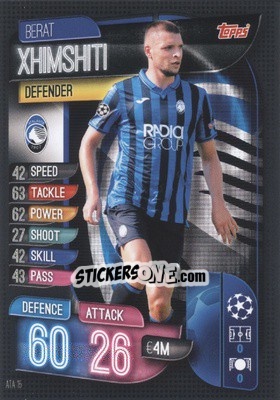 Cromo Berat Xhimshiti - UEFA Champions League 2019-2020. Match Attax. Germany - Topps