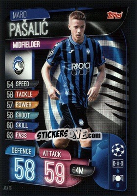 Sticker Mario Pasalic - UEFA Champions League 2019-2020. Match Attax. Germany n. ATA16 - Topps