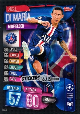 Cromo Ángel Di María - UEFA Champions League 2019-2020. Match Attax. Germany - Topps