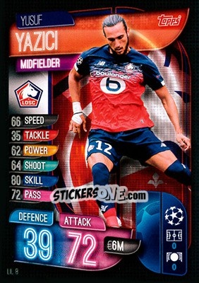 Sticker Yusuf Yazici - UEFA Champions League 2019-2020. Match Attax. Germany - Topps