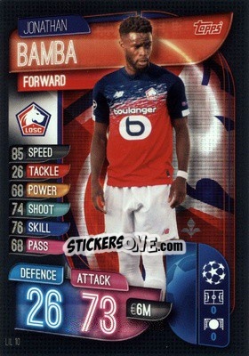 Figurina Jonathan Bamba - UEFA Champions League 2019-2020. Match Attax. Germany - Topps