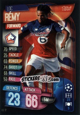 Sticker Loïc Rémy - UEFA Champions League 2019-2020. Match Attax. Germany n. LIL12 - Topps