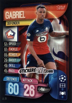 Sticker Gabriel - UEFA Champions League 2019-2020. Match Attax. Germany n. LIL13 - Topps