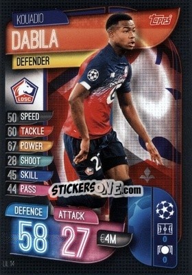 Cromo Kouadio Dabila - UEFA Champions League 2019-2020. Match Attax. Germany n. LIL14 - Topps
