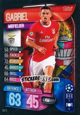 Sticker Gabriel - UEFA Champions League 2019-2020. Match Attax. Germany - Topps