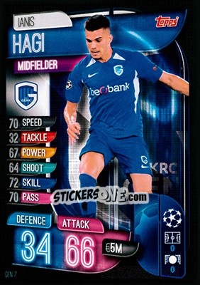 Sticker Ianis Hagi - UEFA Champions League 2019-2020. Match Attax. Germany n. GEN7 - Topps