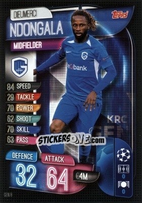 Sticker Dieumerci Ndongala - UEFA Champions League 2019-2020. Match Attax. Germany n. GEN8 - Topps