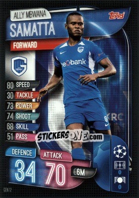 Sticker Ally Mbwana Samatta - UEFA Champions League 2019-2020. Match Attax. Germany n. GEN12 - Topps