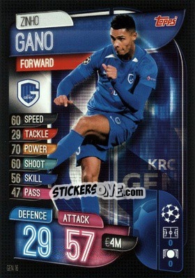 Sticker Zinho Gano - UEFA Champions League 2019-2020. Match Attax. Germany n. GEN16 - Topps