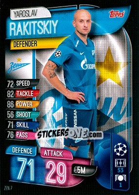 Sticker Yaroslav Rakitskiy - UEFA Champions League 2019-2020. Match Attax. Germany n. ZEN7 - Topps