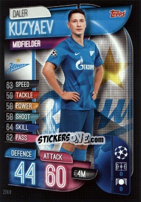 Cromo Daler Kuzyaev - UEFA Champions League 2019-2020. Match Attax. Germany - Topps