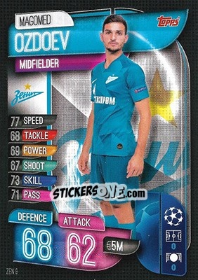 Sticker Magomed Ozdoev - UEFA Champions League 2019-2020. Match Attax. Germany - Topps