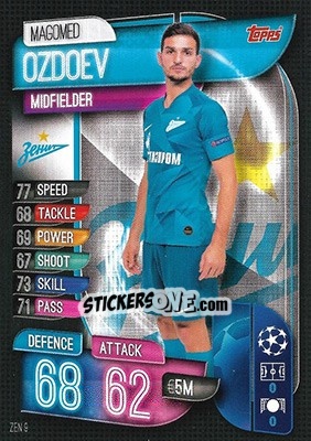 Sticker Magomed Ozdoev - UEFA Champions League 2019-2020. Match Attax. Germany n. ZEN9 - Topps