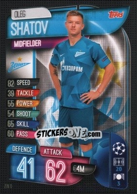 Sticker Oleg Shatov - UEFA Champions League 2019-2020. Match Attax. Germany n. ZEN10 - Topps