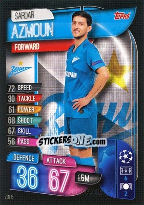 Cromo Sardar Azmoun - UEFA Champions League 2019-2020. Match Attax. Germany - Topps