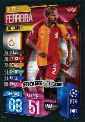 Sticker Mariano Ferreira - UEFA Champions League 2019-2020. Match Attax. Germany n. GAL3 - Topps
