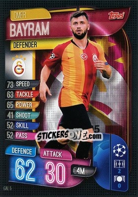 Sticker Omer Bayram - UEFA Champions League 2019-2020. Match Attax. Germany - Topps