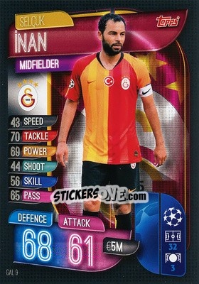Sticker Selçuk Inan - UEFA Champions League 2019-2020. Match Attax. Germany n. GAL9 - Topps