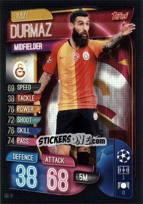 Sticker Jimmy Durmaz - UEFA Champions League 2019-2020. Match Attax. Germany n. GAL14 - Topps
