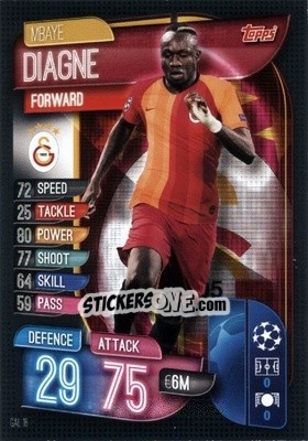 Figurina Mbaye Diagne - UEFA Champions League 2019-2020. Match Attax. Germany - Topps