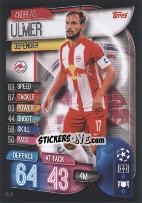 Cromo Andreas Ulmer - UEFA Champions League 2019-2020. Match Attax. Germany - Topps