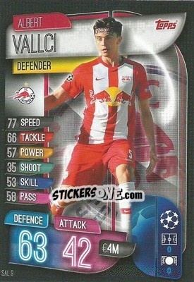 Figurina Albert Vallci - UEFA Champions League 2019-2020. Match Attax. Germany n. SAL9 - Topps