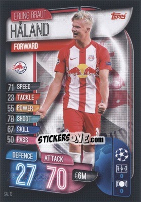 Cromo Erling Braut Haaland - UEFA Champions League 2019-2020. Match Attax. Germany - Topps