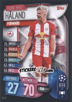 Sticker Erling Braut Haaland - UEFA Champions League 2019-2020. Match Attax. Germany - Topps