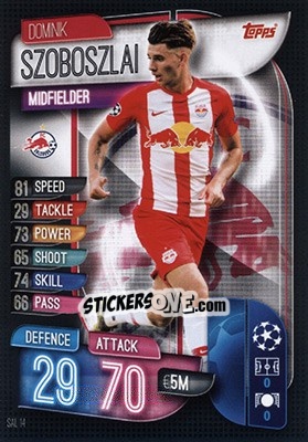 Sticker Dominik Szoboszlai - UEFA Champions League 2019-2020. Match Attax. Germany n. SAL14 - Topps
