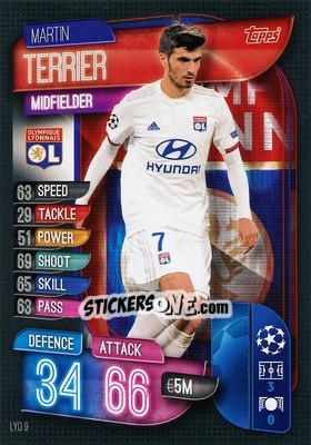 Sticker Martin Terrier - UEFA Champions League 2019-2020. Match Attax. Germany n. LYO9 - Topps