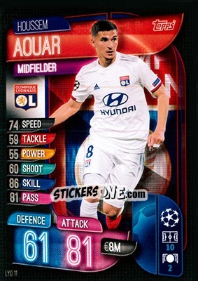 Figurina Houssem Aouar - UEFA Champions League 2019-2020. Match Attax. Germany - Topps