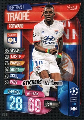 Sticker Bertrand Traoré - UEFA Champions League 2019-2020. Match Attax. Germany - Topps