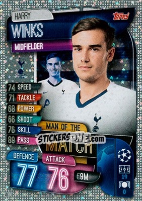 Cromo Harry Winks - UEFA Champions League 2019-2020. Match Attax. Germany - Topps