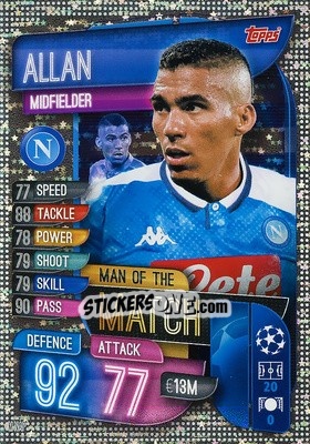 Sticker Allan - UEFA Champions League 2019-2020. Match Attax. Germany - Topps