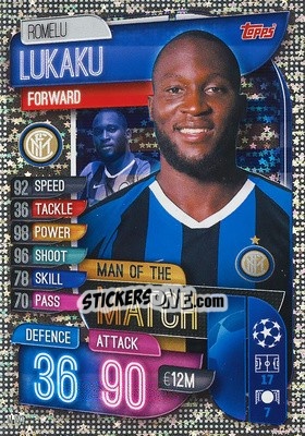 Sticker Romelu Lukaku - UEFA Champions League 2019-2020. Match Attax. Germany n. M-INT - Topps