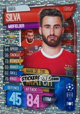 Sticker Rafa Silva - UEFA Champions League 2019-2020. Match Attax. Germany n. M-BEN - Topps